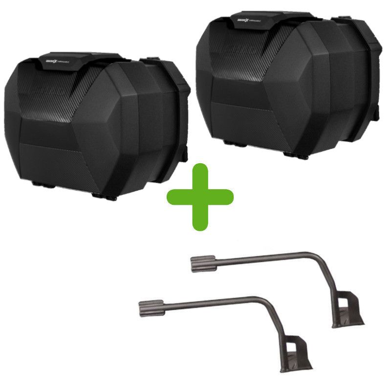 Pack Valises Latérales Shad SH38X + Support 3P pour Benelli Leoncino 502 - Trail (17-23)