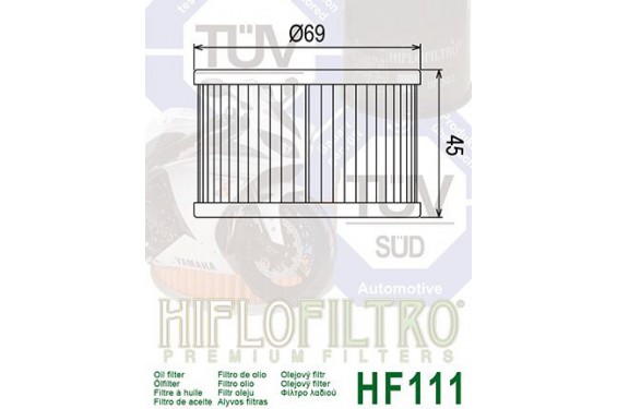 Filtre a Huile Quad Hiflofiltro HF111