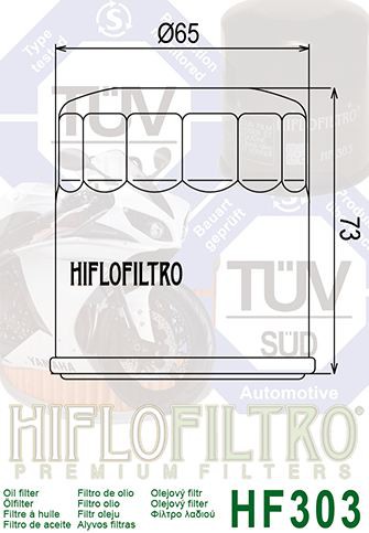 Filtre a Huile Quad Hiflofiltro HF303