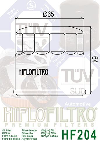 Filtre a Huile Quad Hiflofiltro HF204