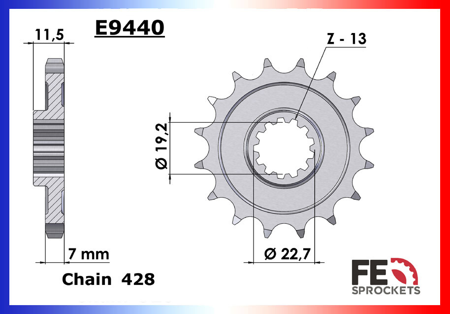 Kit Chaine Moto FE pour Suzuki DR 125 S (85-02)