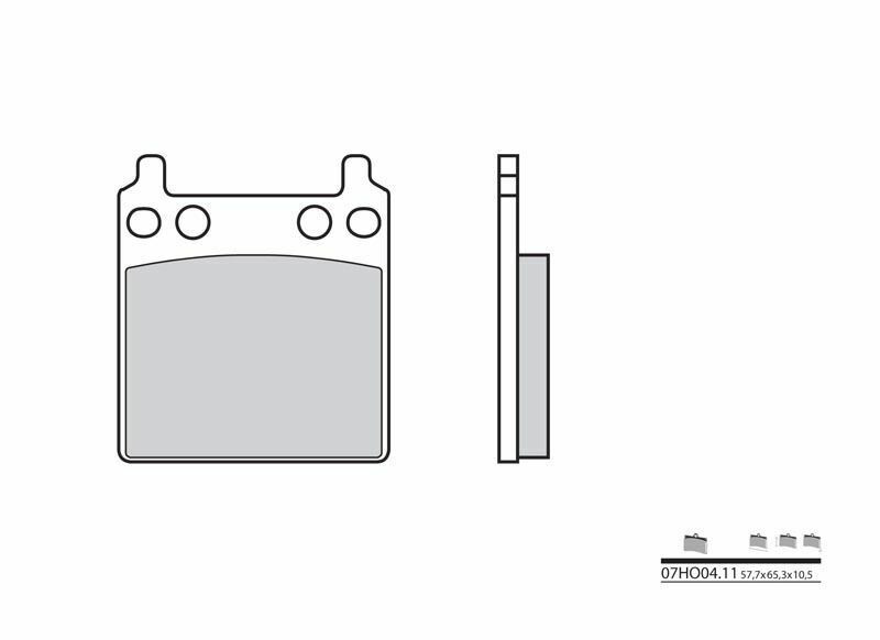 Plaquette de frein Arrière Brembo 07HO0411 - Organique Route