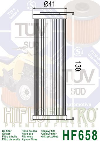 Filtre a Huile Quad Hiflofiltro HF658