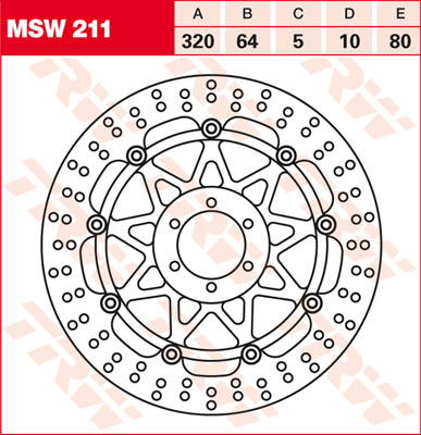 Disque de frein avant TRW pour 750 Dorsoduro (08-16) 1200 Dorsoduro (11-15)