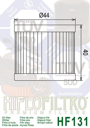 Filtre a Huile Quad Hiflofiltro HF131