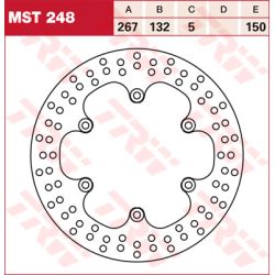 Disque de Frein arrière TRW pour Yamaha XJR 1200 (95-98) - MST248