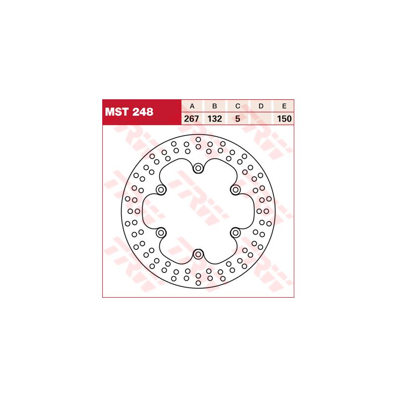 Disque de Frein avant TRW pour Yamaha 125 SR (95-04) - MST248 Disque de Frein avant TRW pour Yamaha 125 SR (95-04) - MST248