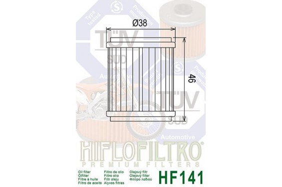 Filtre a Huile Quad Hiflofiltro HF141