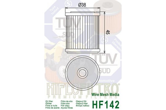 Filtre a Huile Quad Hiflofiltro HF142