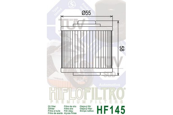 Filtre a Huile Quad Hiflofiltro HF145