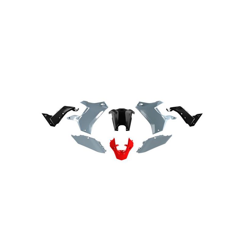 Kit Plastique RaceTech pour Yamaha Ténéré 700 - Gris / Noir / Rouge Kit Plastique RaceTech pour Yamaha Ténéré 700 - Gris / Noir / Rouge
