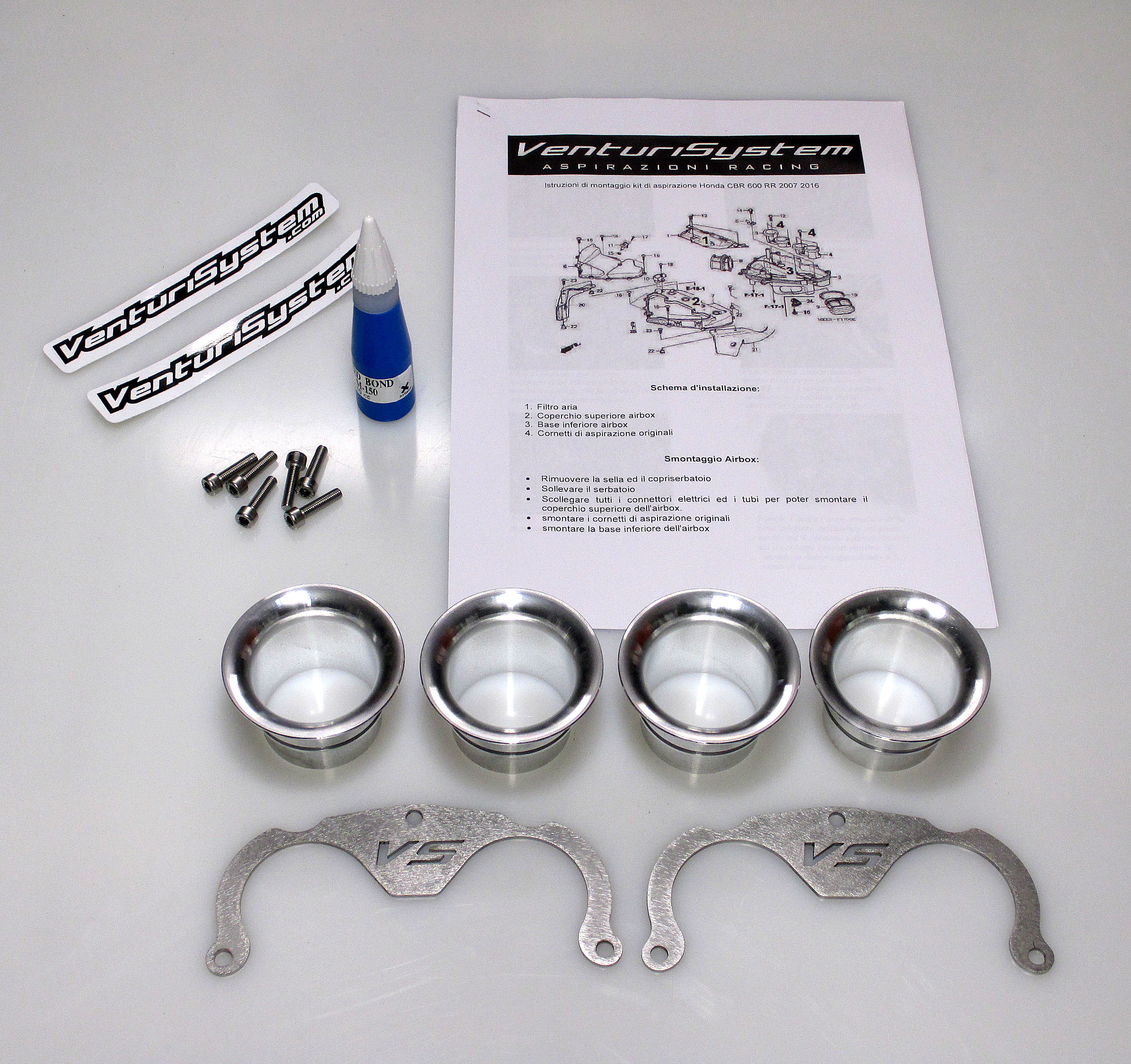 Cornets d’Admission Venturi Racing pour Honda CBR 600 RR (07-16)