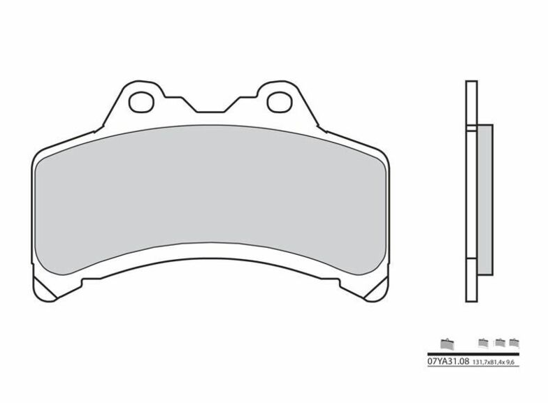 Plaquette de frein Avant Brembo 07YA3108 pour GTS 1000 (93-98) - Organique Route