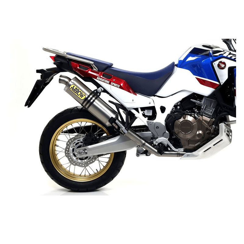 Silencieux ARROW Maxi Race-Tech Embout Inox pour Africa Twin 1000 (16-19) Silencieux ARROW Maxi Race-Tech Embout Inox pour Africa Twin 1000 (16-19)