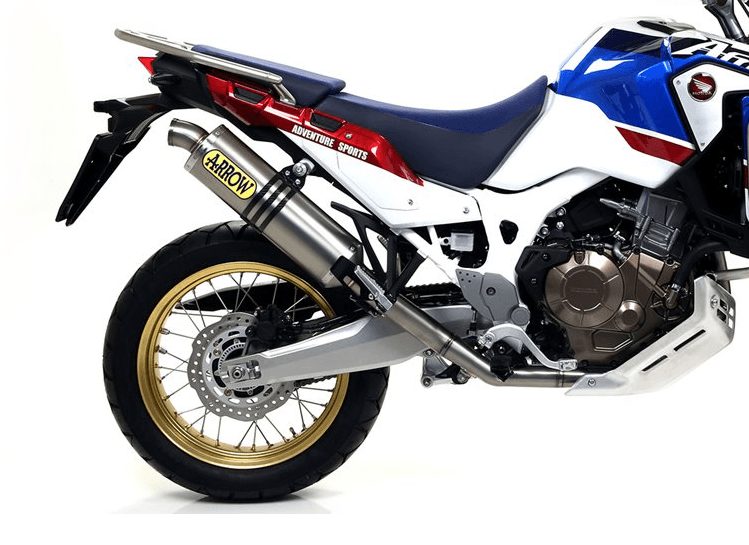 Silencieux ARROW Maxi Race-Tech Embout Inox pour Africa Twin 1000 (16-19)