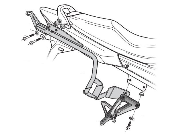 Support de Valise Shad 3P System pour Bandit 650 (05-17) GSX-F 650 (08-17) Bandit 1200 (05-14) Bandit 1250 (07-17)