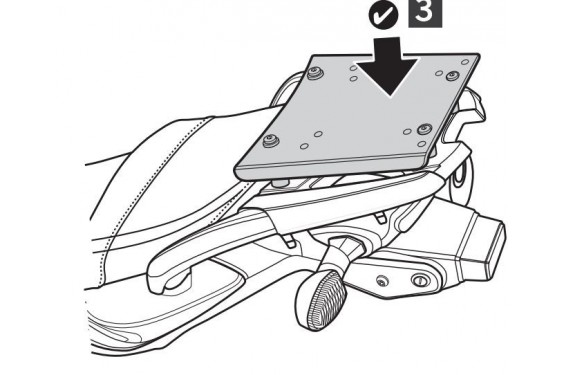 Support Top Case Shad pour V-Strom 650 (12-16)