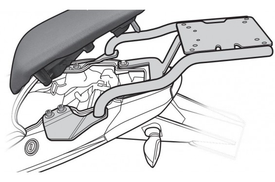 Support Top Case Shad pour KTM Duke 125 (14-16) Duke 200 (11-21) Duke 390 (11-16)