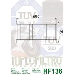 Filtre à Huile Moto HF136