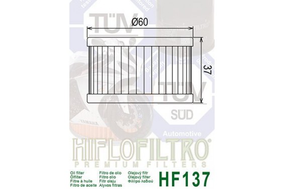 Filtre à huile HIFLOFILTRO HF137 