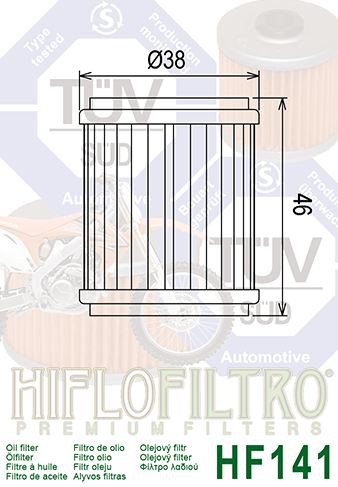 Filtre à Huile Moto, Scooter HF141