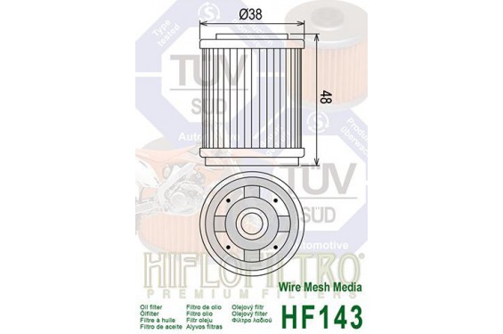 Filtre à Huile Moto HF143