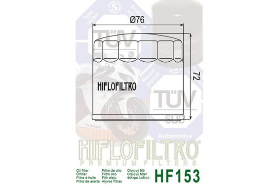 Filtre à Huile Moto HF153
