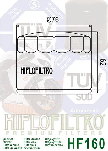 Filtre à Huile Moto HF160