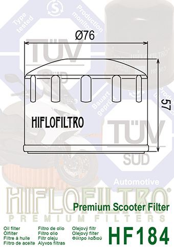 Filtre à Huile Moto et Scooter HF184