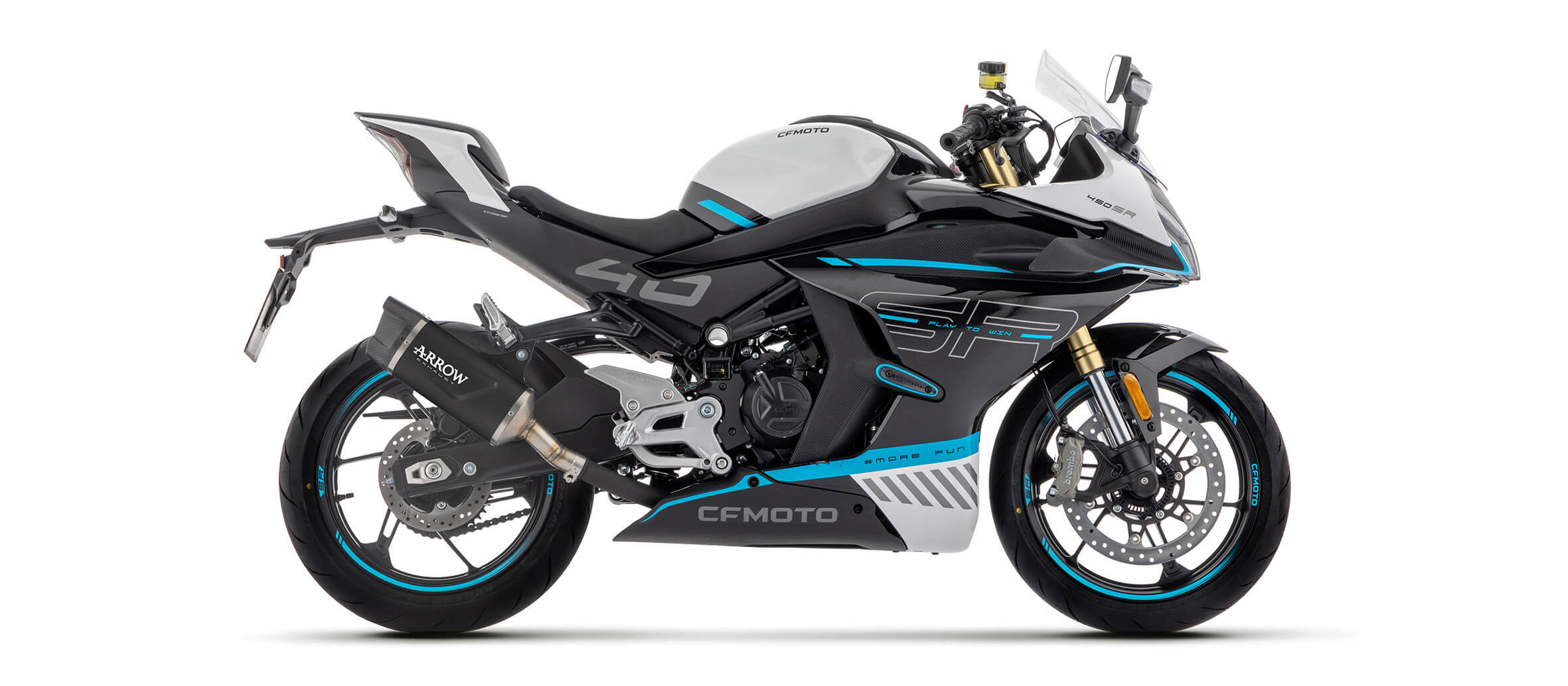 Silencieux Homologué ARROW Indy-Race EVO pour CF Moto 450 NK (23-24) et 450 SR (23-24)