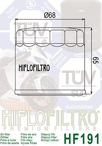 Filtre à huile Moto HF191