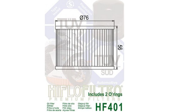 Filtre à huile Moto HF401