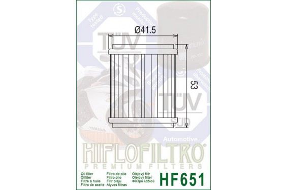 Filtre à Huile Moto HF651