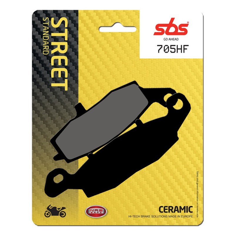 Plaquette de Frein Avant Gauche SBS 705HF - Organique Route Plaquette de Frein Avant Gauche SBS 705HF - Organique Route