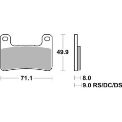 Plaquette de Frein Avant Racing SBS 806DC - Carbone Céramique Piste