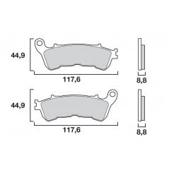 Plaquette de Frein Avant SBS 828HS - Syntérisé Route