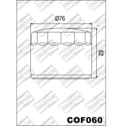 Filtre à Huile Moto Champion COF060