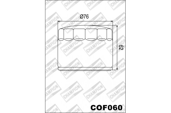 Filtre à Huile Moto Champion COF060 Filtre à Huile Moto Champion COF060