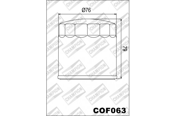 Filtre à Huile Moto Champion COF063 Filtre à Huile Moto Champion COF063