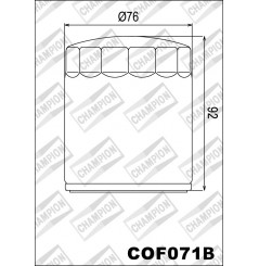 Filtre à Huile Moto Champion COF071B