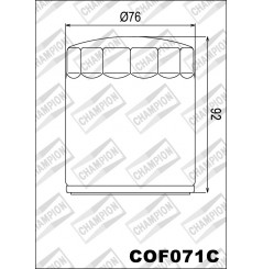 Filtre à Huile Moto Champion COF071C
