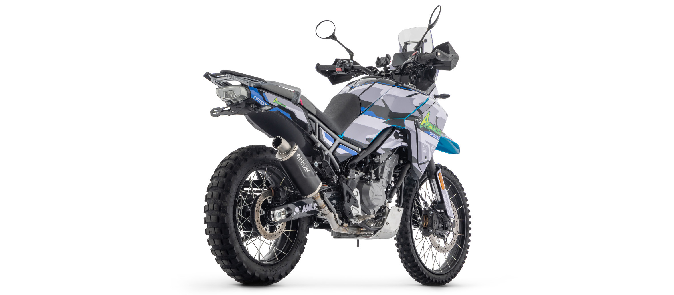 Ligne d'échappement Racing ARROW Indy-Race EVO embout Inox pour CF Moto 450 MT (24-25)