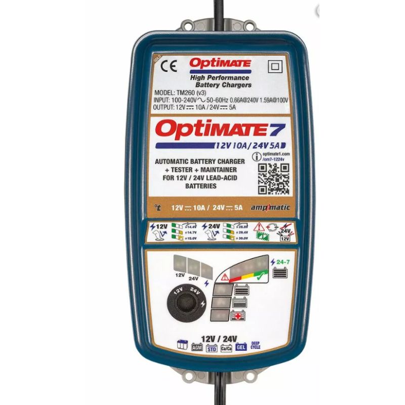 Chargeur de Batterie Optimate 7 12V/24V Chargeur de Batterie Optimate 7 12V/24V