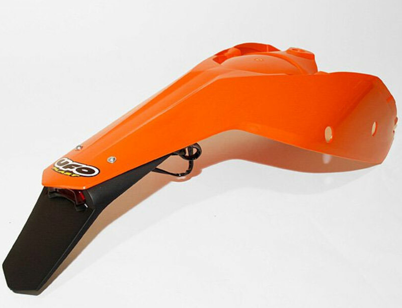 Garde Boue Arrière Orange + Plaques Latérales UFO Moto pour KTM EXC125 (08-11) EXC200 (08-11) EXC250 (08-11) EXC300 (08-11)