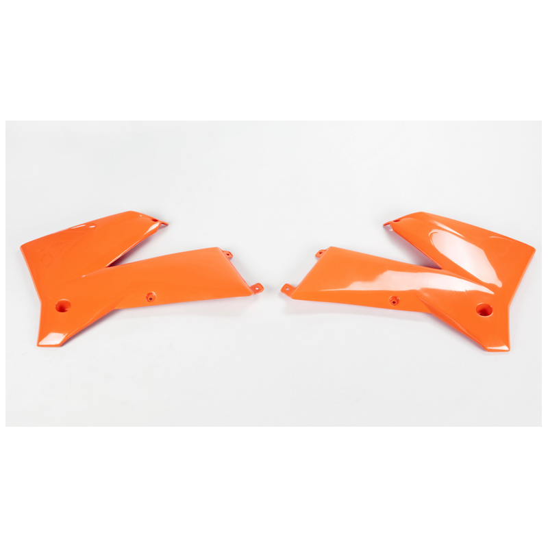 Ouies de Radiateur Orange UFO Moto pour KTM SX125 (05-06) SX200 (05-06) SX250 (05-06) EXC-F250 (2007) - KT03084