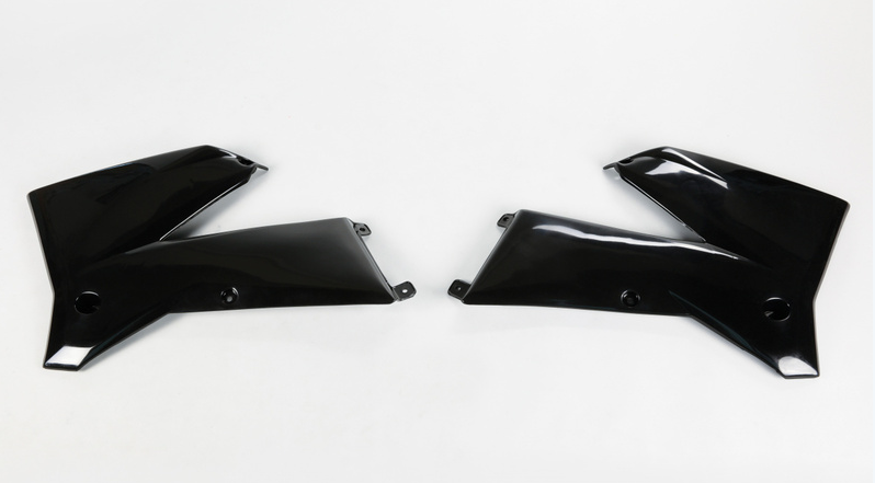 Ouies de Radiateur Noires UFO Moto pour KTM SX125 (05-06) SX200 (05-06) SX250 (05-06) EXC-F250 (2007) - KT03084