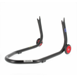 Bequille Arriere Universelle Noire avec Roue Rouge Supports en V