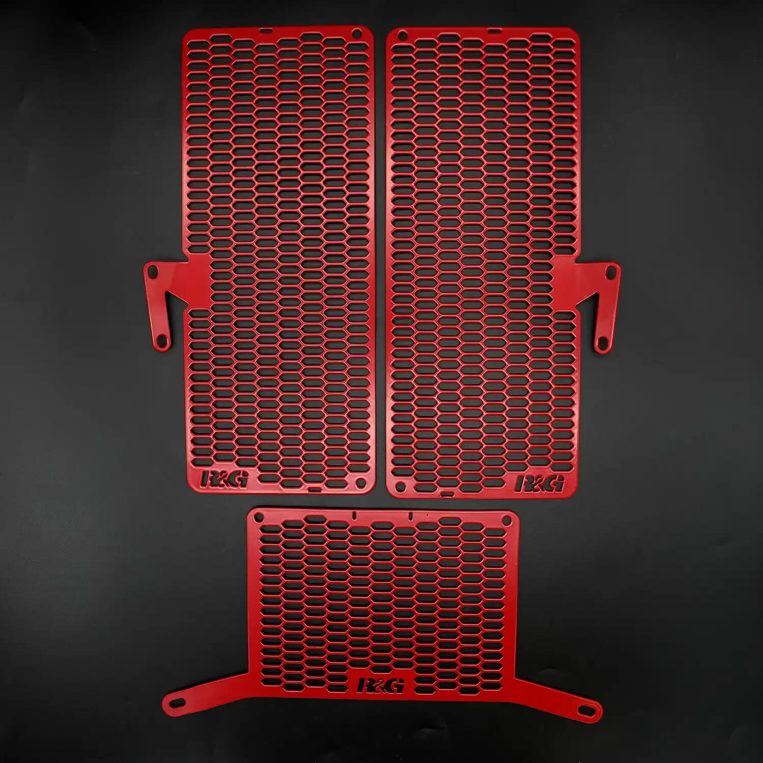 Protection de Radiateur PRO (3 pièces) en Alu (Noir) R&G pour Multistrada V4 (21-24) - RAD9024PROBK