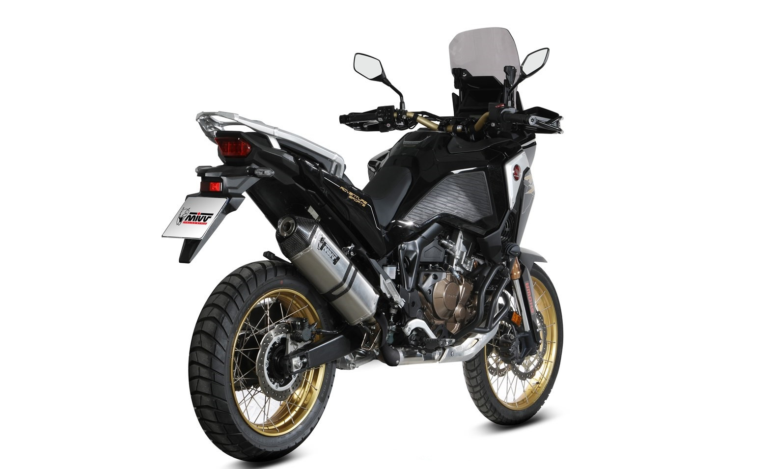 Modèle d'exposition Silencieux MIVV Speed Edge Inox embout Carbone pour Honda 1100 Africa Twin (20-24)