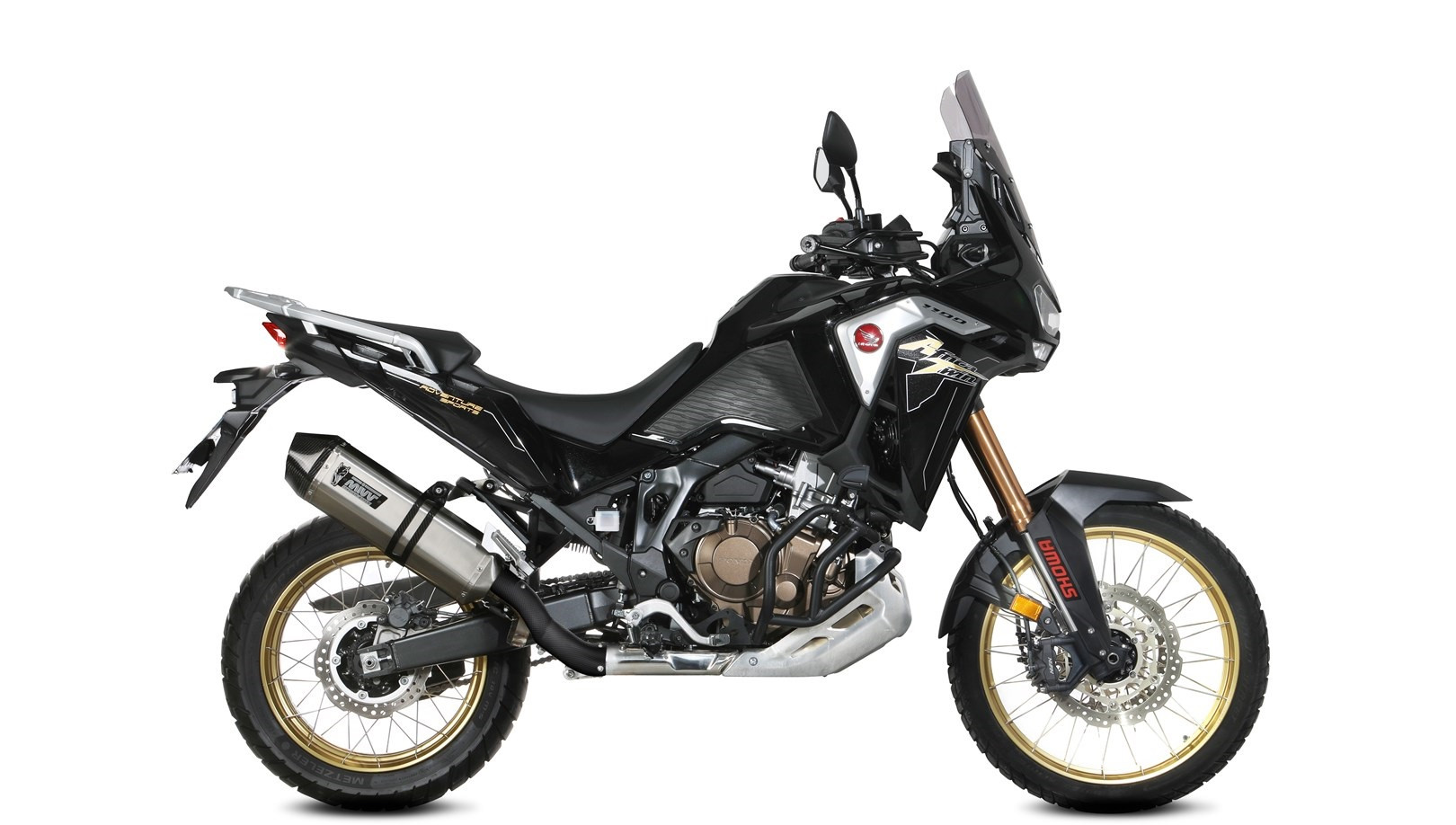 Modèle d'exposition Silencieux MIVV Speed Edge Inox embout Carbone pour Honda 1100 Africa Twin (20-24)